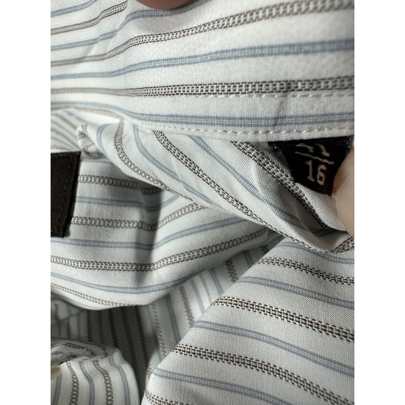 READ- CANALI Made in Italy - Striped Mens 16/41 Dress Shirt Casual - Picture 3 of 10